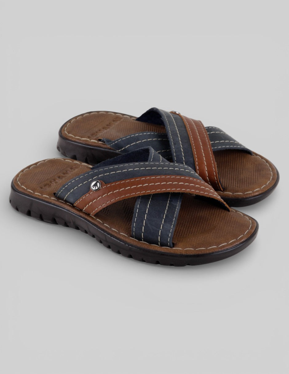 Sandalias de piso Exterior Piel Color Café Para Mujer De Iguana