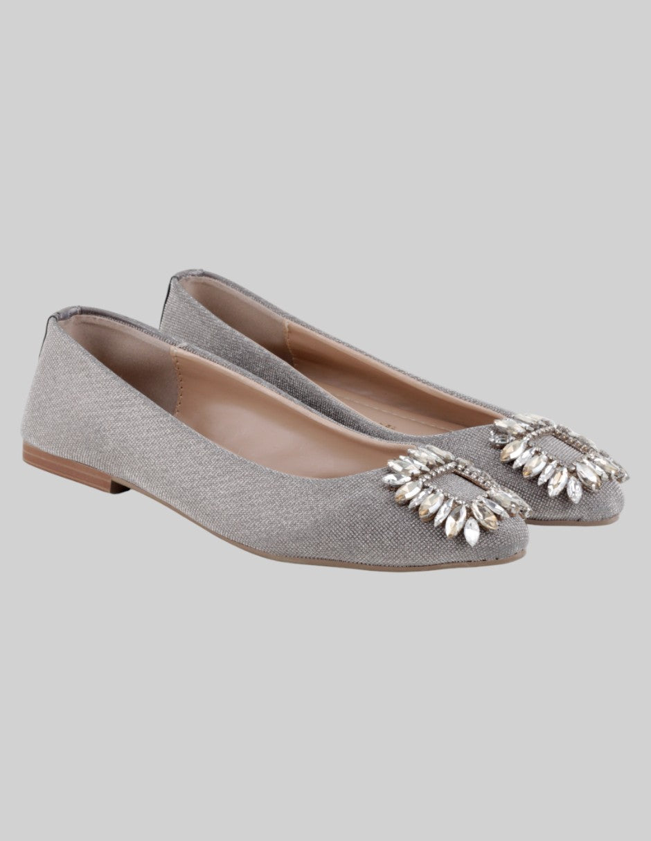 Flats puntales Exterior Sintético Color Dorado Para Mujer De Uh lulu