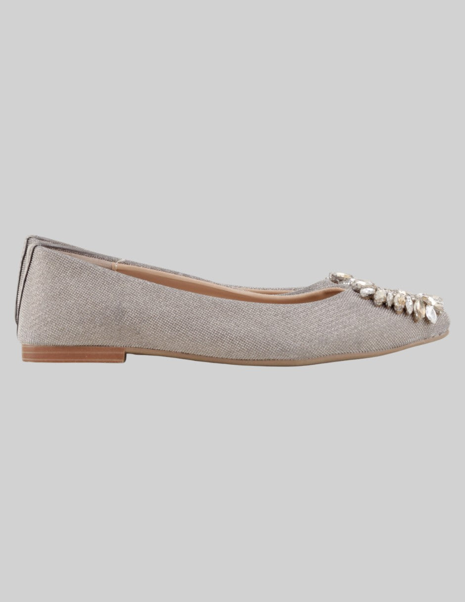 Flats puntales  en Sintético – Dorado talla 24