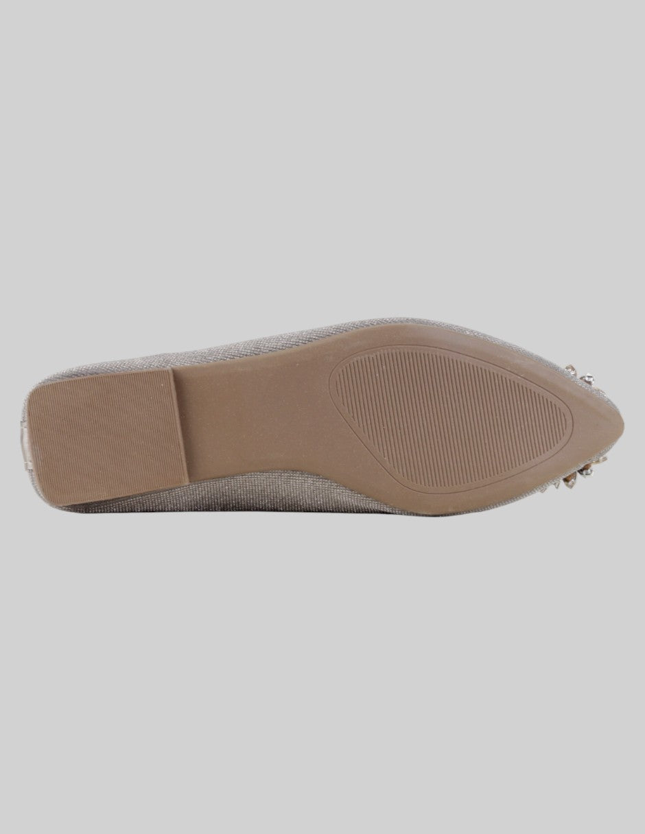 Flats puntales  en Sintético – Dorado talla 24