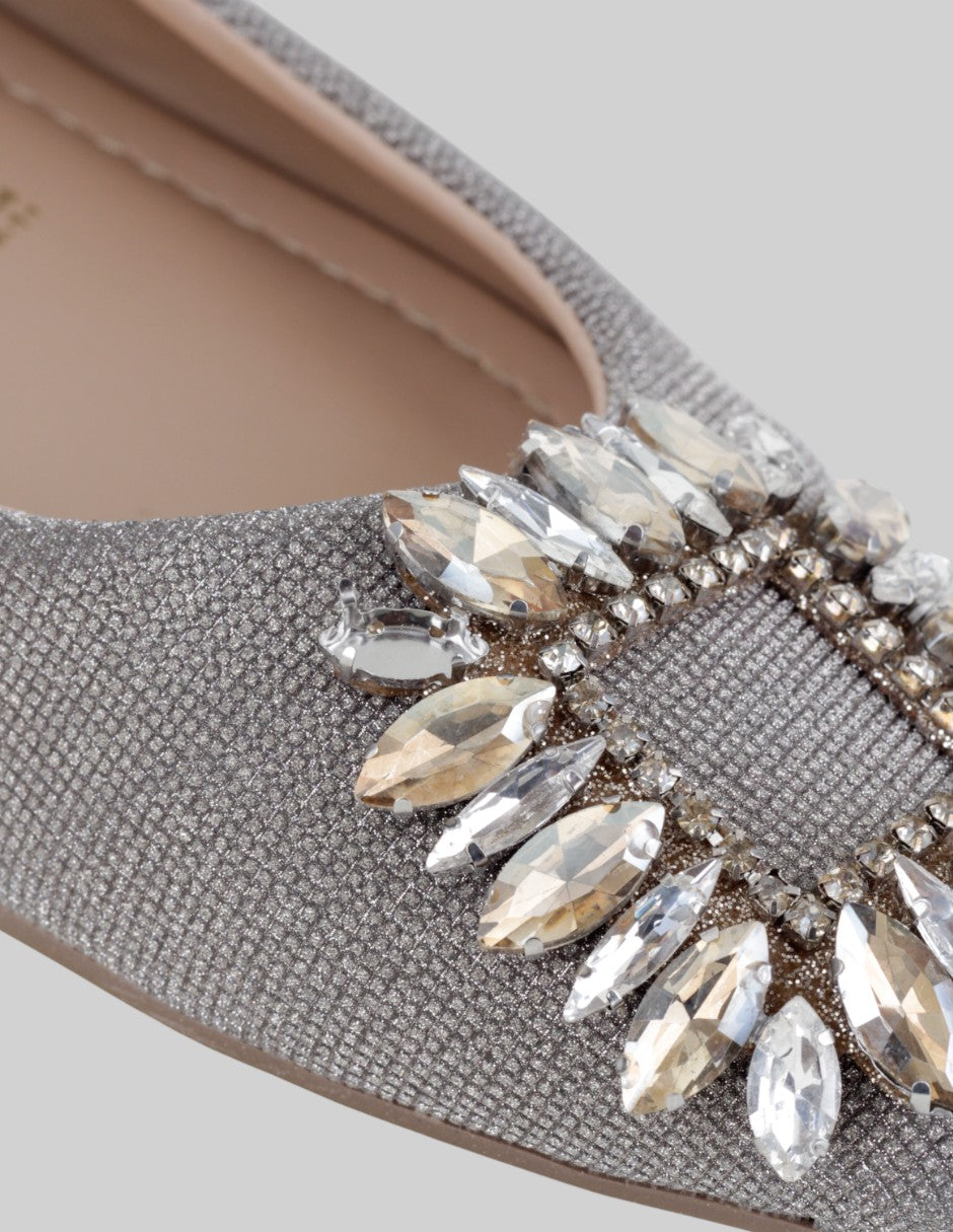 Flats puntales  en Sintético – Dorado talla 24