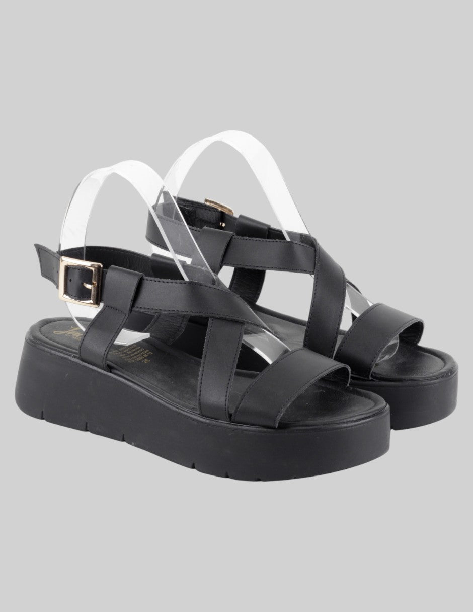 Sandalias con plataforma Exterior Sintético Color Negro Para Mujer De Jacinta