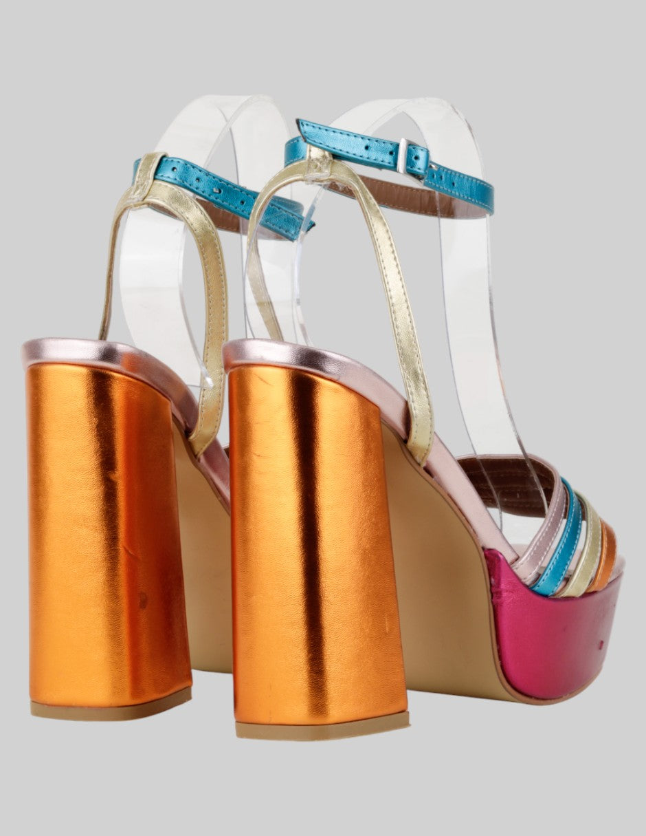 Sandalia con tacón  en Sintético – Multicolor talla 26