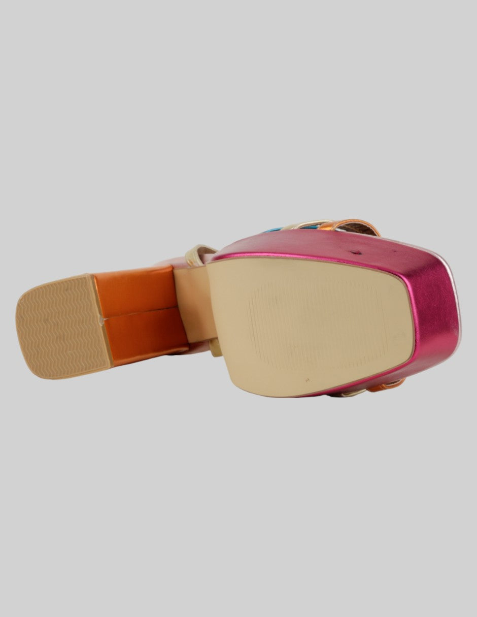Sandalia con tacón  en Sintético – Multicolor talla 26