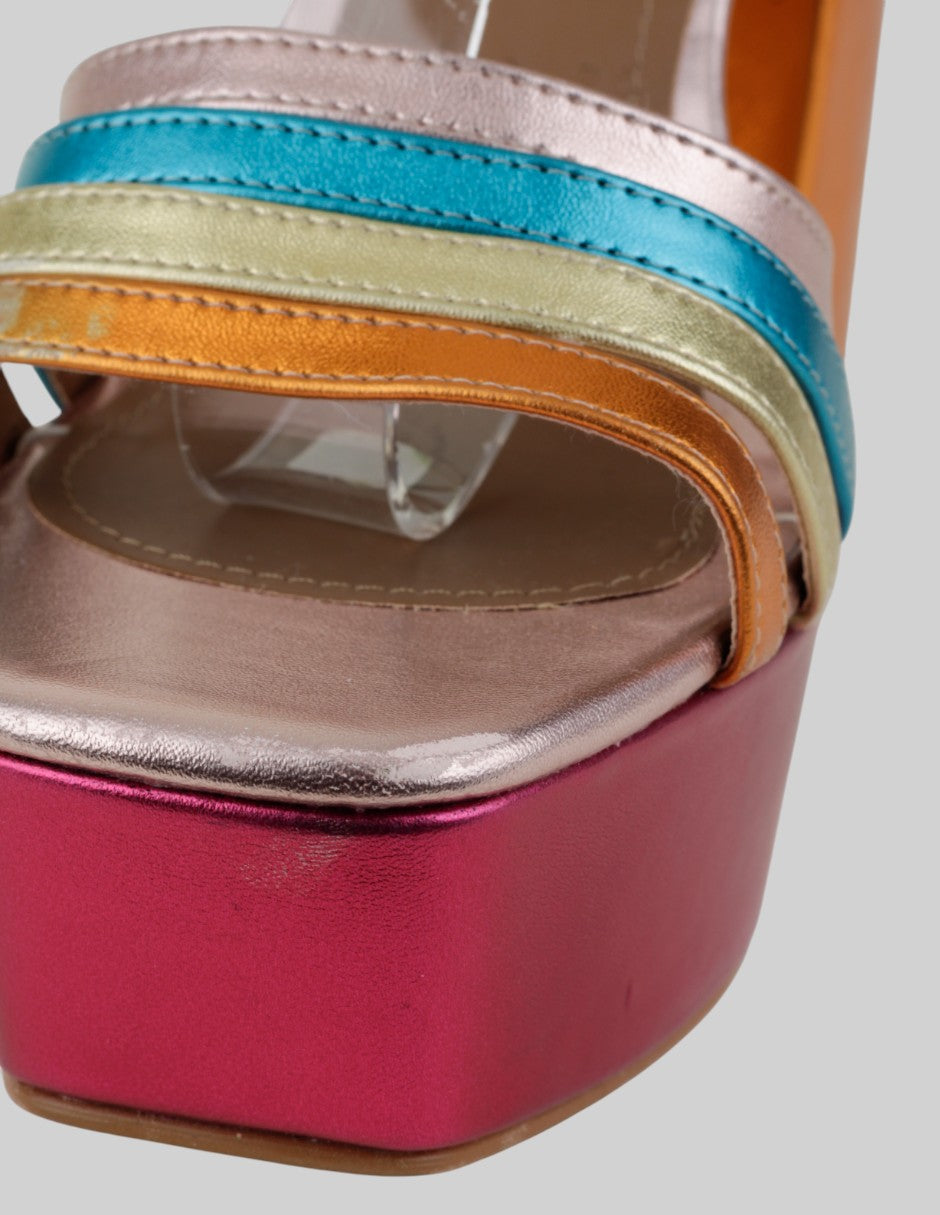 Sandalia con tacón  en Sintético – Multicolor talla 26