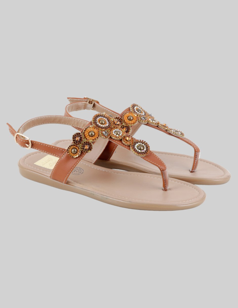 Sandalias clásicas Exterior Sintético Color Café Para Mujer De Lady one
