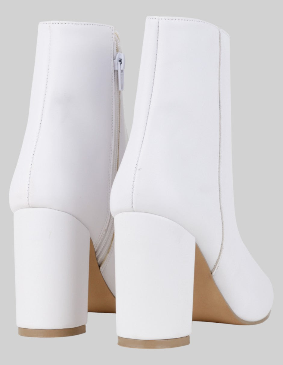 Botín con tacón  en Sintético – Blanco talla 25