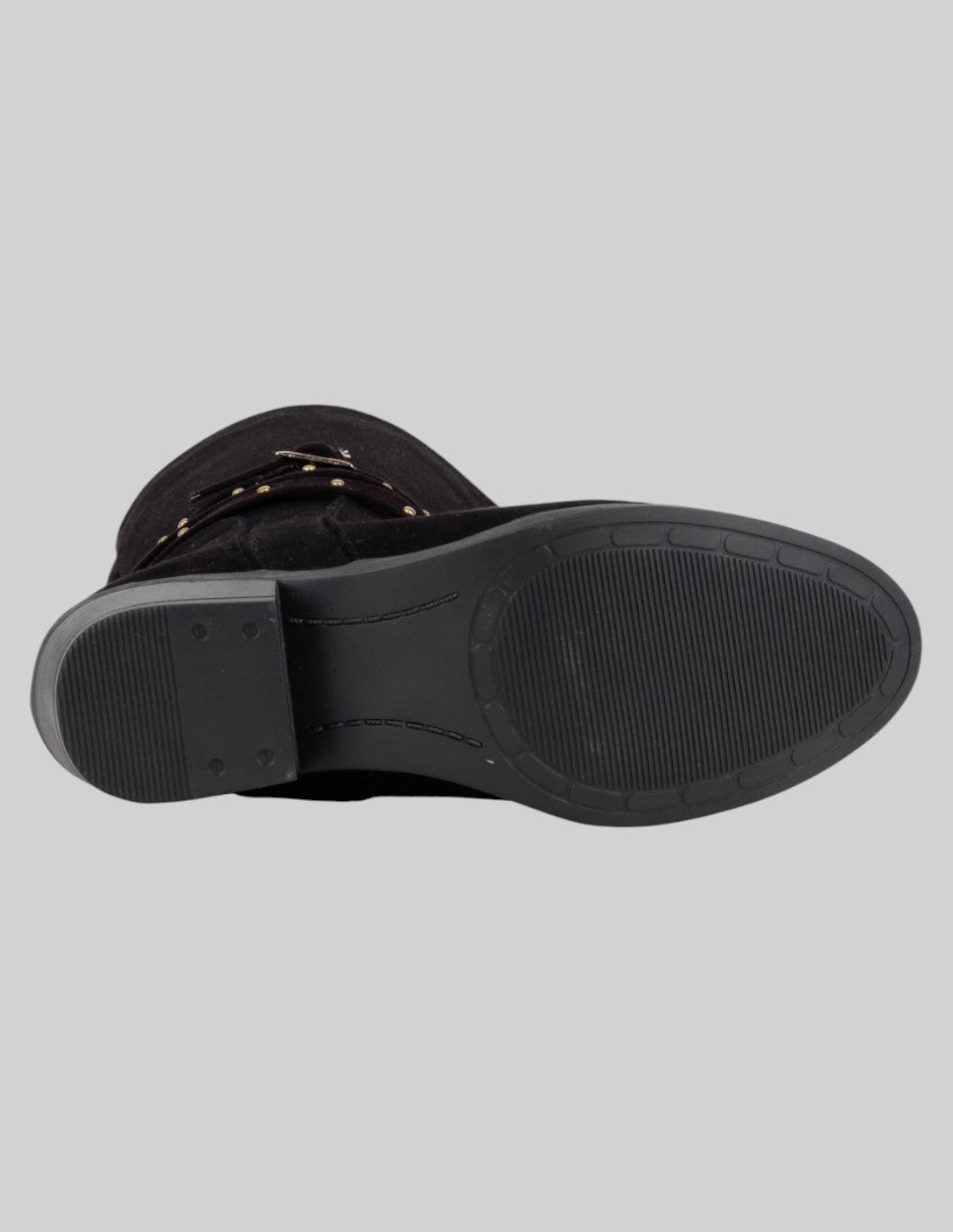 Botas casuales  en Gamuza – Negro talla 23