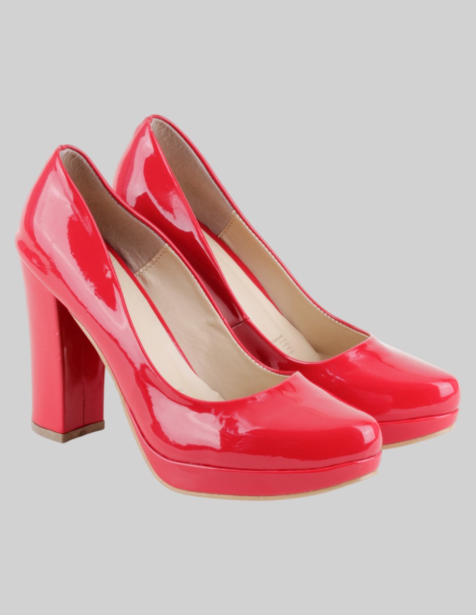 Zapatillas Exterior Charol Color Rojo Para Mujer De RBCOLLECTION