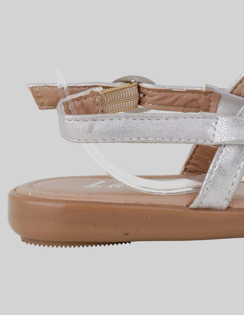 Sandalias de piso  en Sintético – Plata talla 23