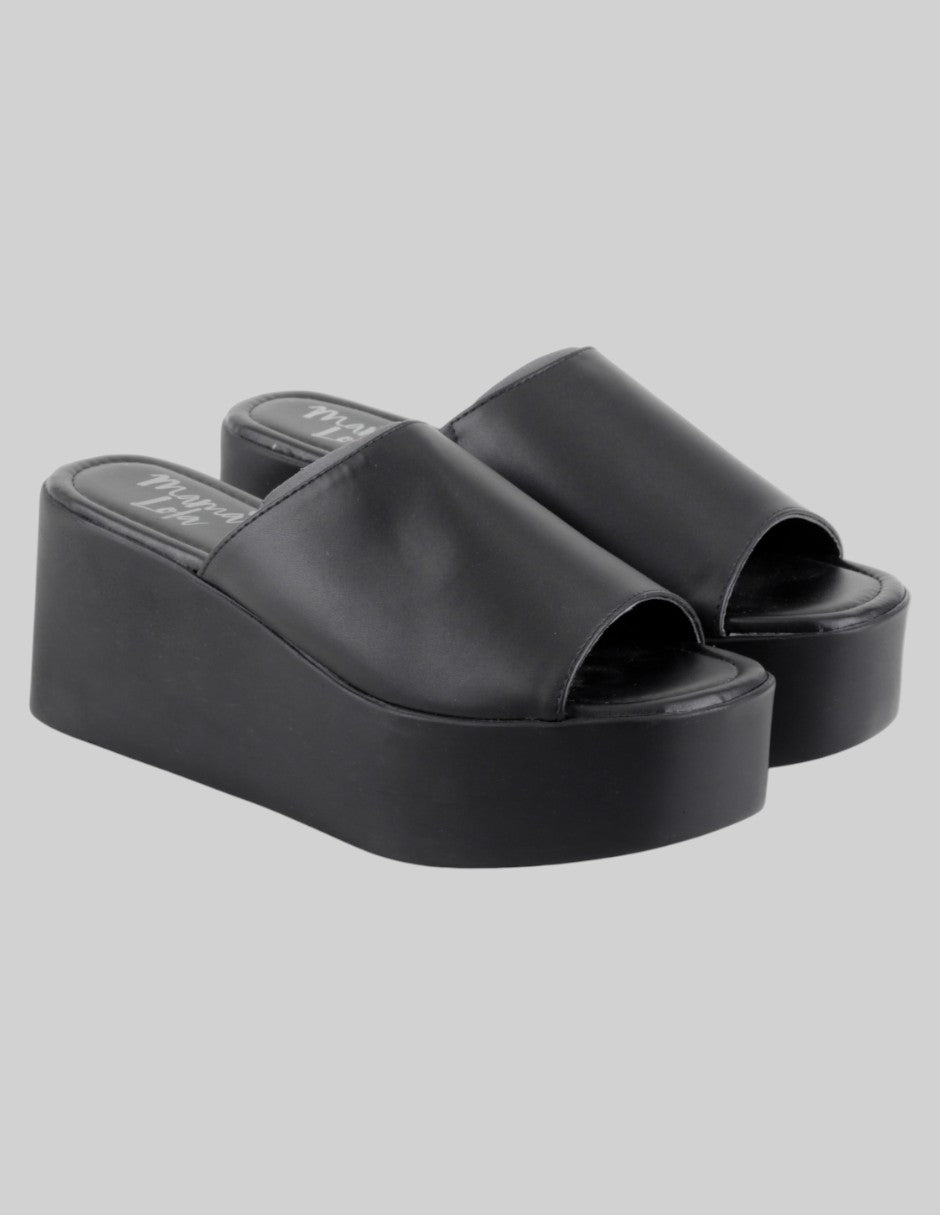 Sandalias con plataforma Exterior Sintético Color Negro Para Mujer De Mamá lola