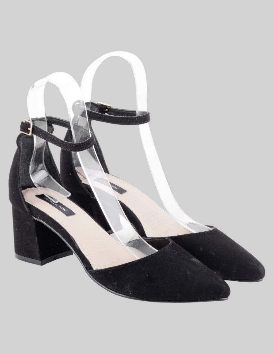 Zapatillas Exterior Gamuza Color Negro Para Mujer De RBCOLLECTION