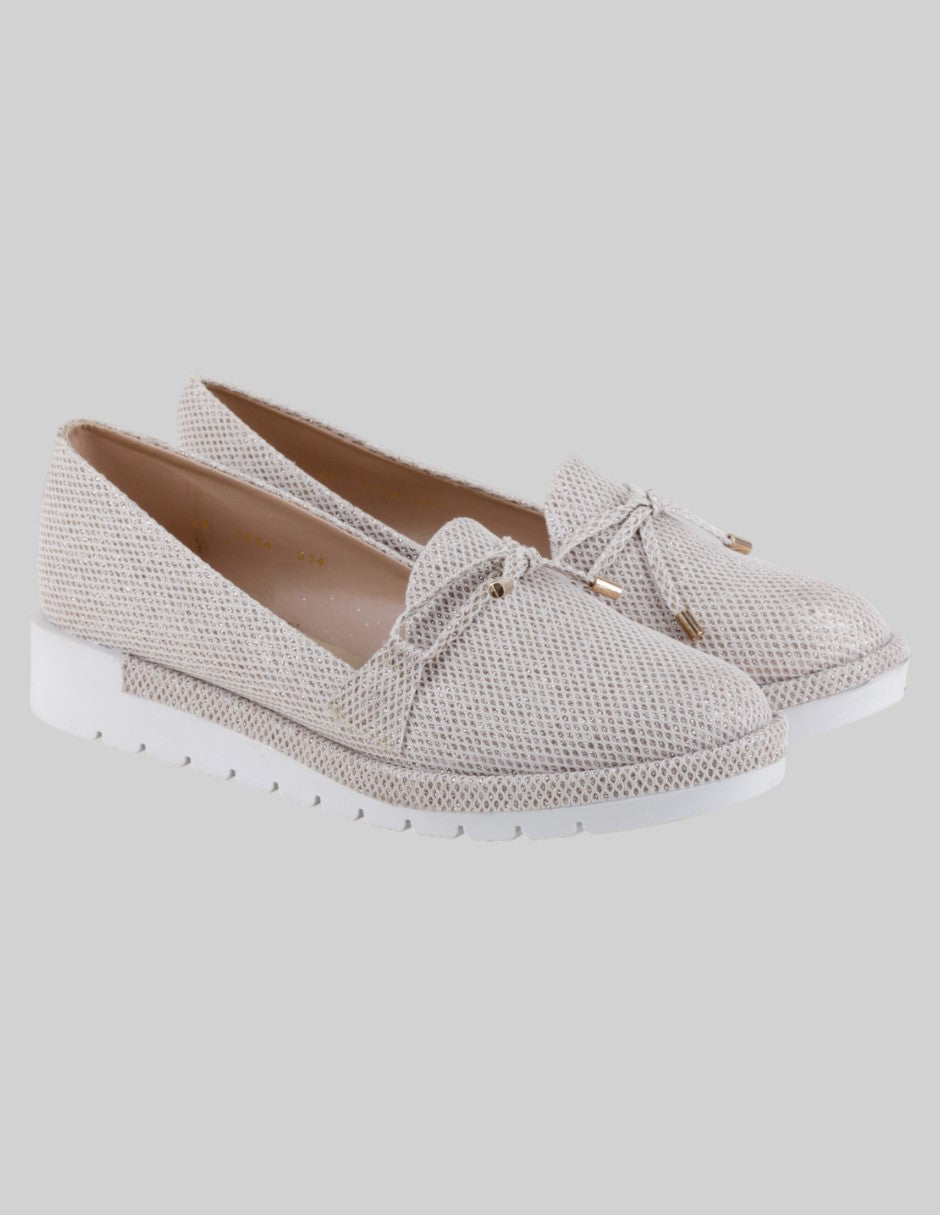 Mocasines Exterior Textil Color Beige Para Mujer De IVI LOVE