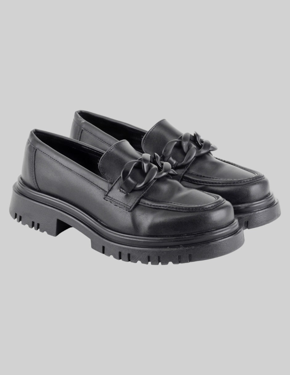 Mocasines Exterior Piel vegana Color Negro Para Mujer De RBCOLLECTION