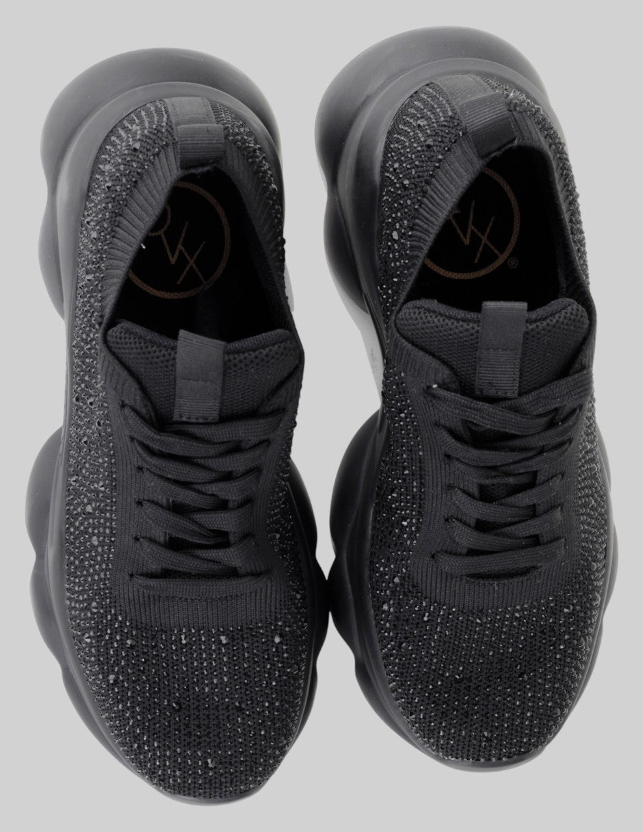Tenis tipo deportivo   en Textil – Negro talla 25