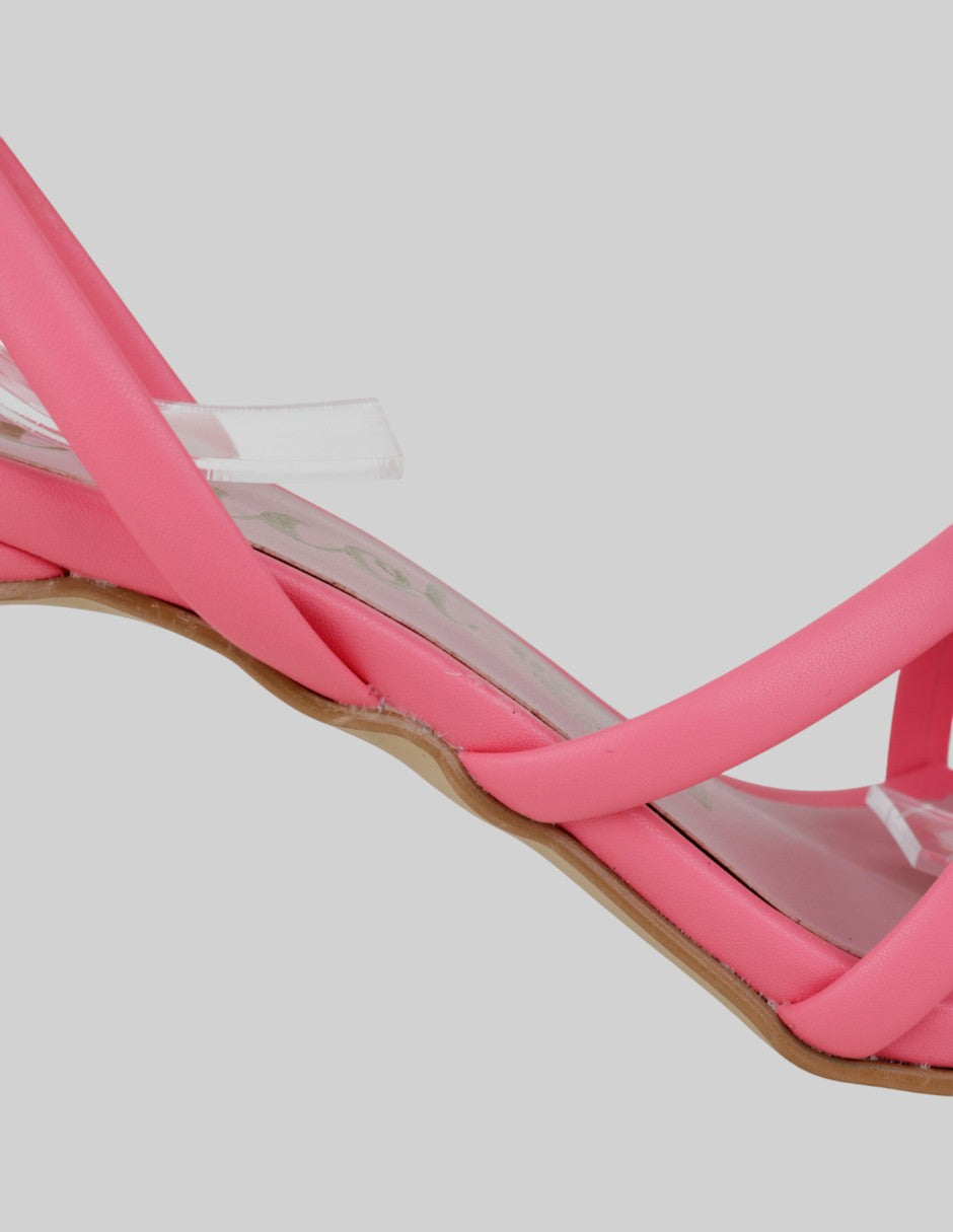 Sandalia con tacón  en Sintético – Rosa talla 24