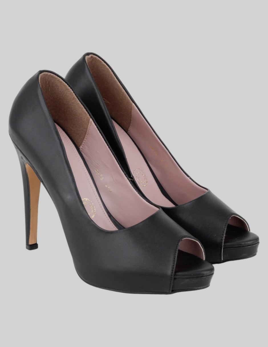 Sandalia con tacón Exterior Piel vegana Color Negro Para Mujer De Pietro Alessandro