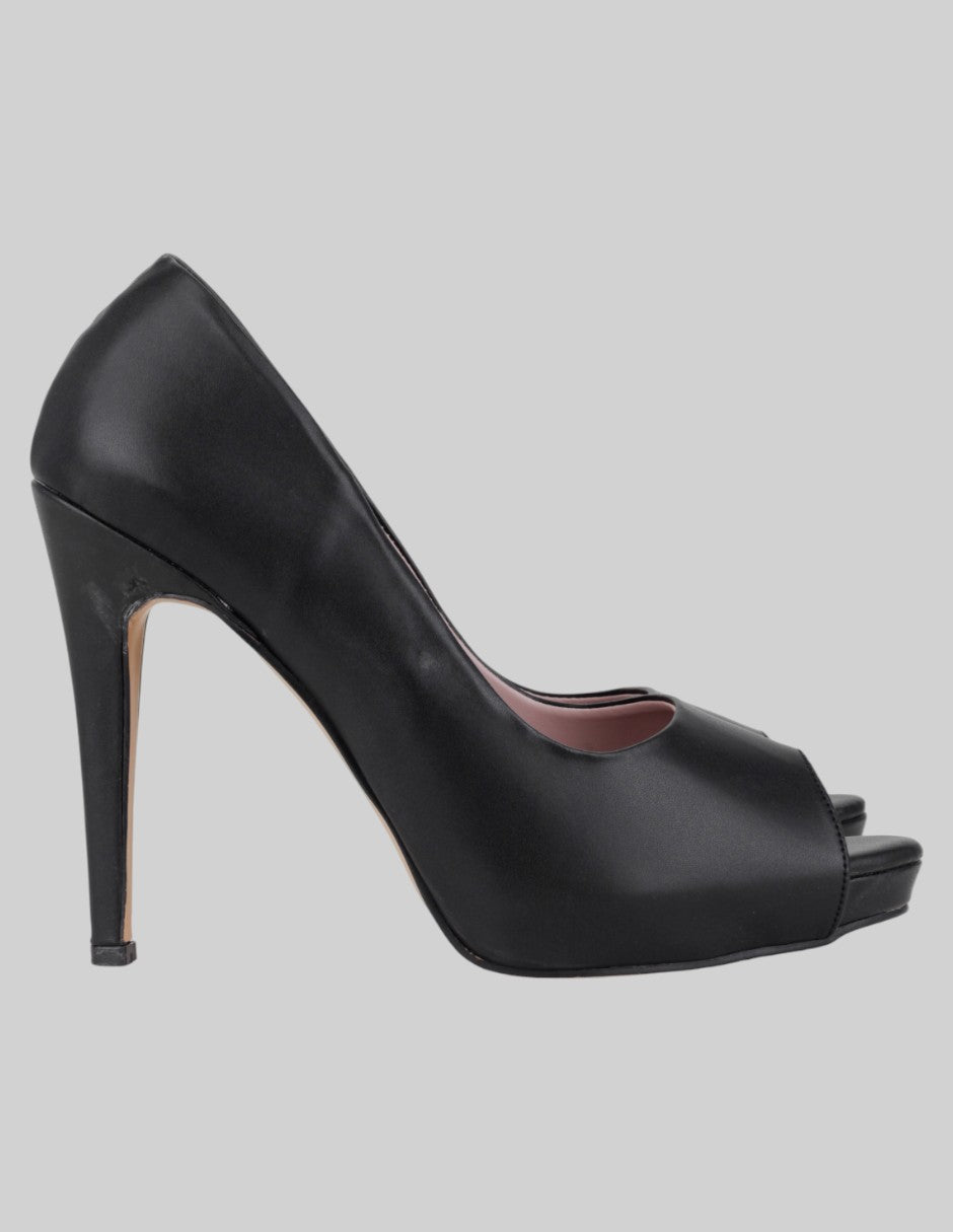 Sandalia con tacón  en Piel vegana – Negro talla 25