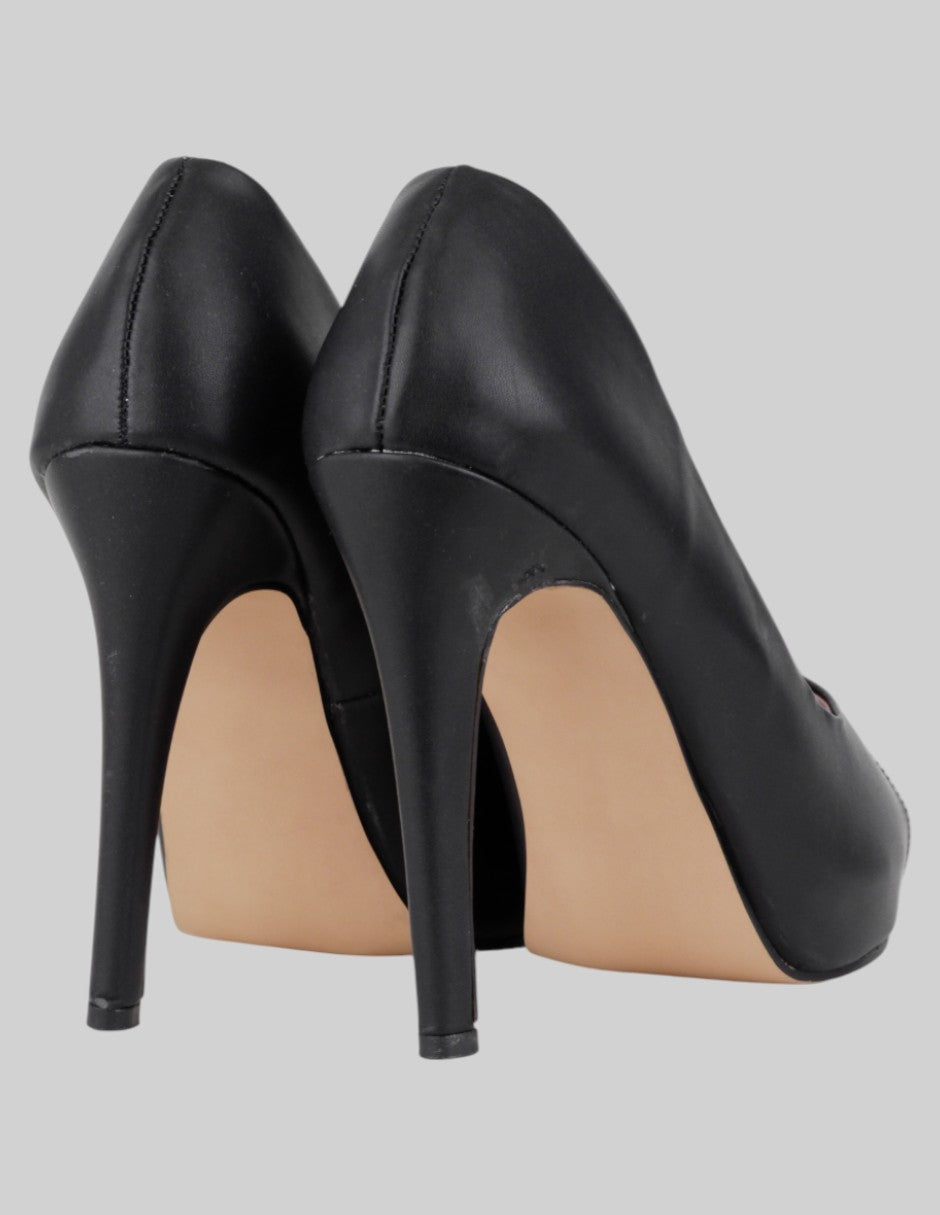 Sandalia con tacón  en Piel vegana – Negro talla 25