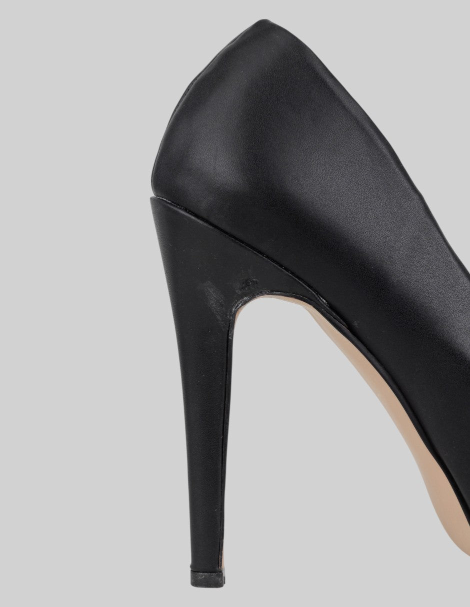 Sandalia con tacón  en Piel vegana – Negro talla 25