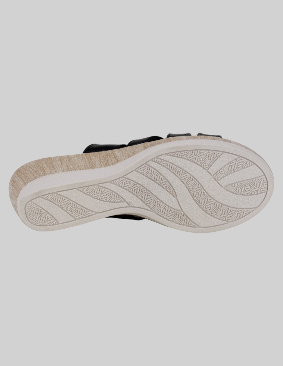 Sandalias con plataforma  en Piel vegana – Negro talla 25