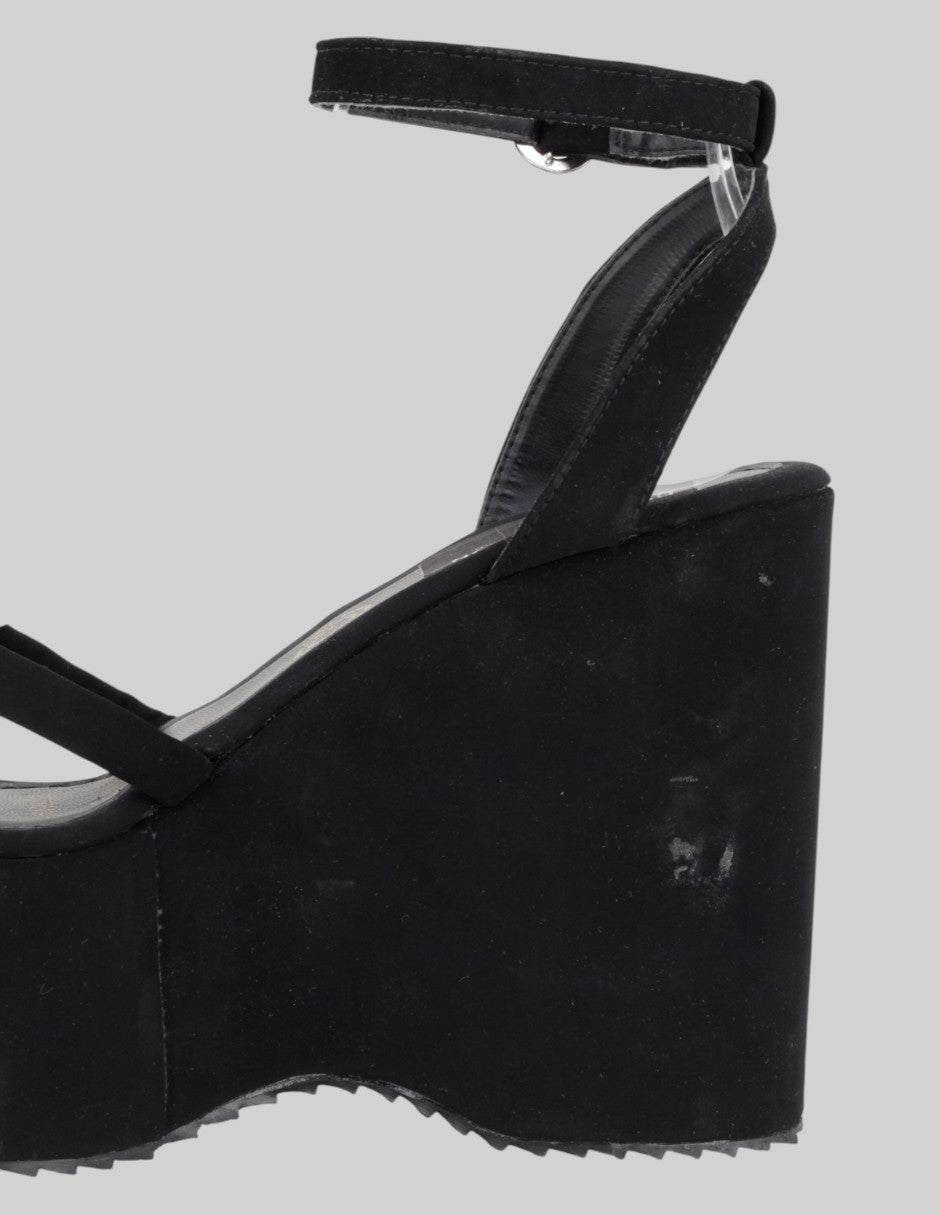 Sandalias con plataforma  en Gamuza – Negro talla 25