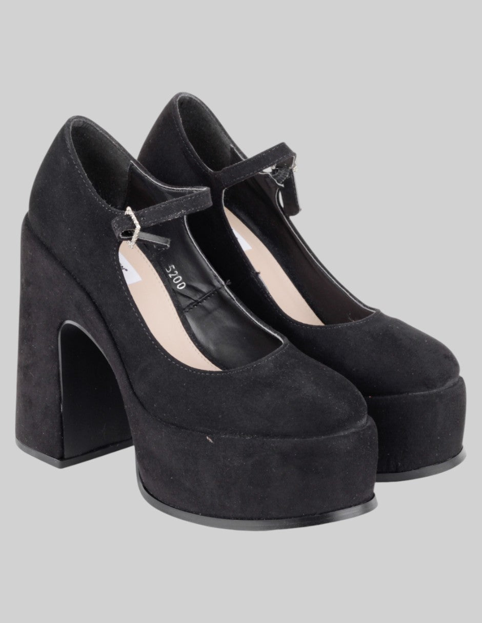 Zapatillas Exterior Gamuza Color Negro Para Mujer De RBCOLLECTION