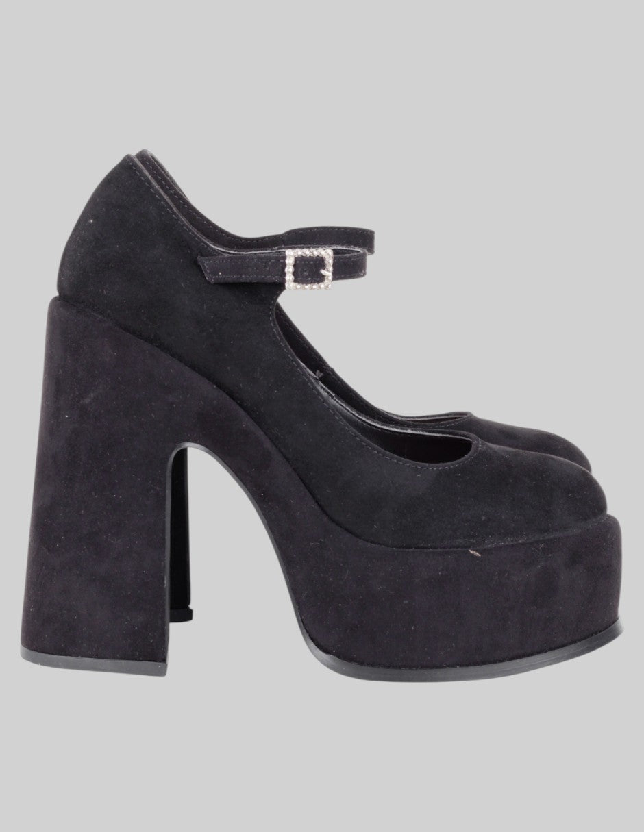 Zapatillas  en Gamuza – Negro talla 24