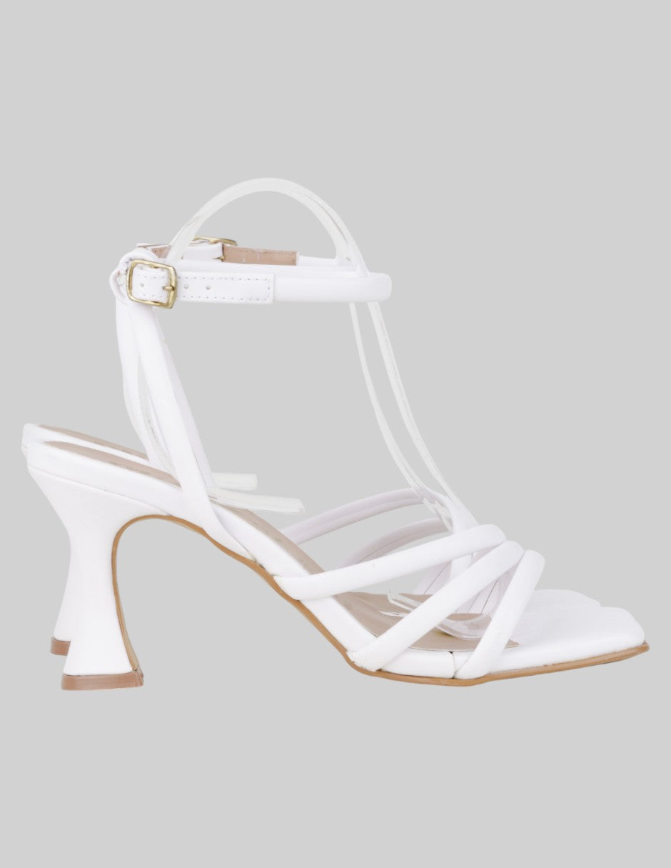 Sandalia con tacón  en Sintético – Blanco talla 24