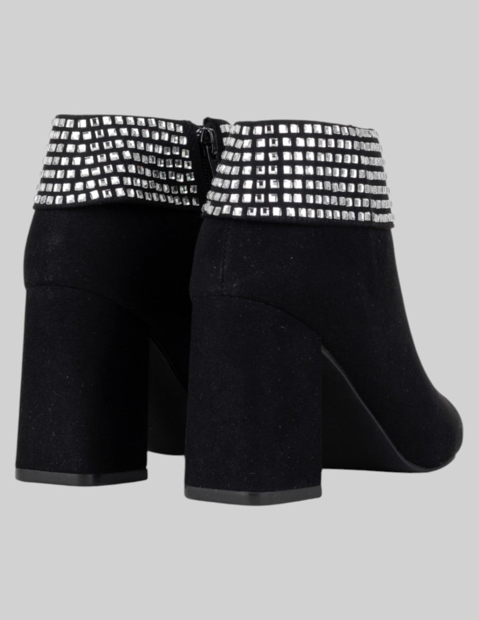 Botín con tacón  en Textil – Negro talla 24