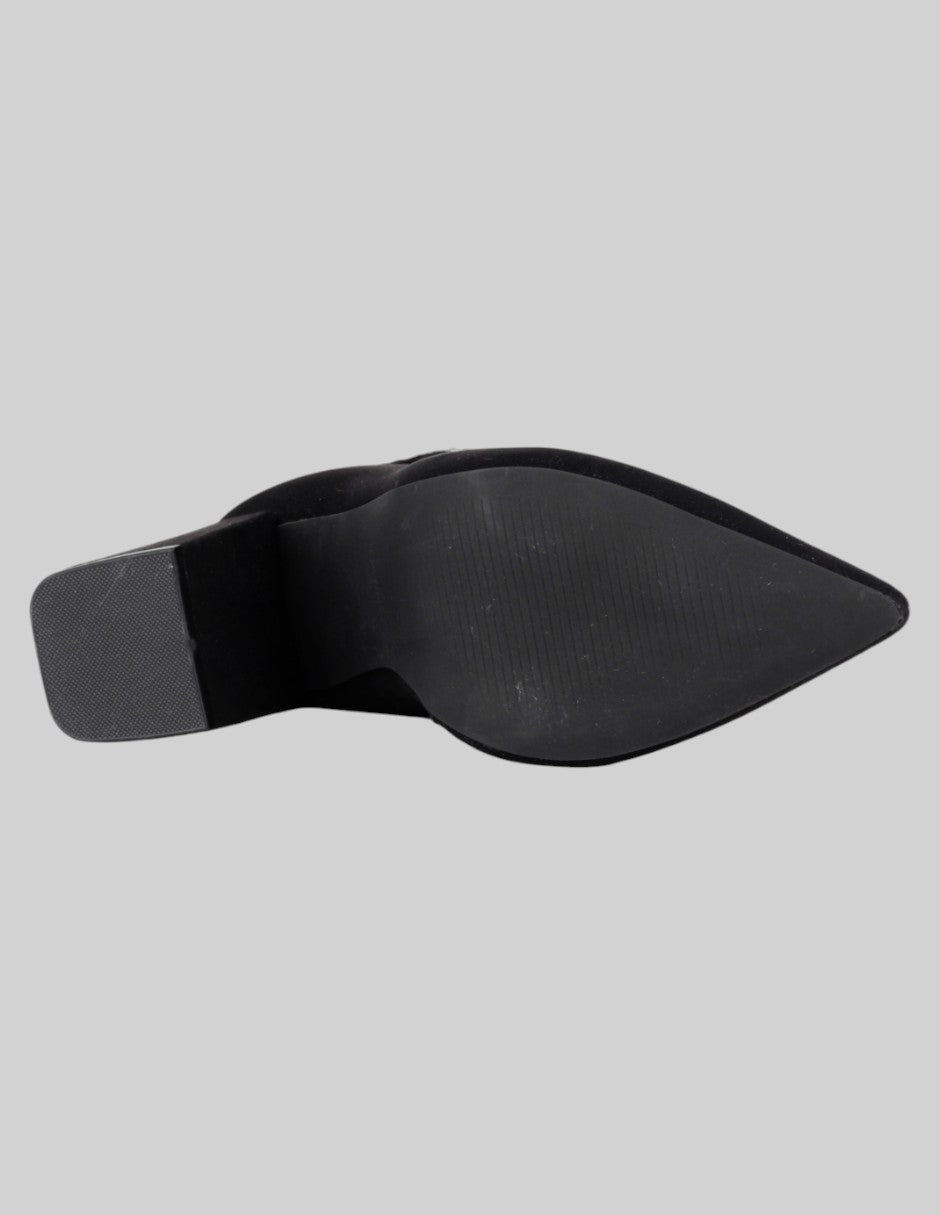 Botín con tacón  en Textil – Negro talla 24