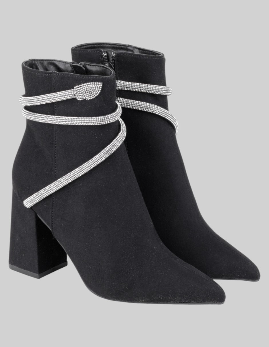 Botín con tacón Exterior Textil Color Negro Para Mujer De head over heels