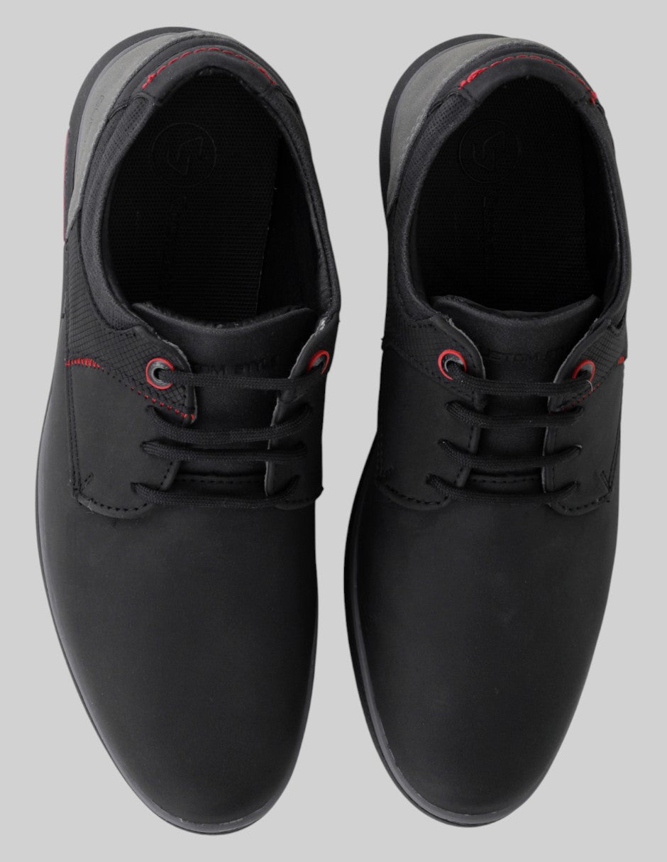 Oxfords  en Piel vegana – Negro talla 27