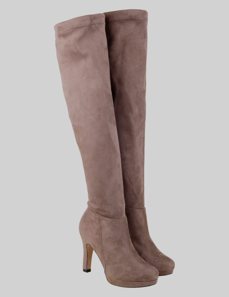 Botas altas Exterior Gamuza Color Café Para Mujer De pietro alessandro
