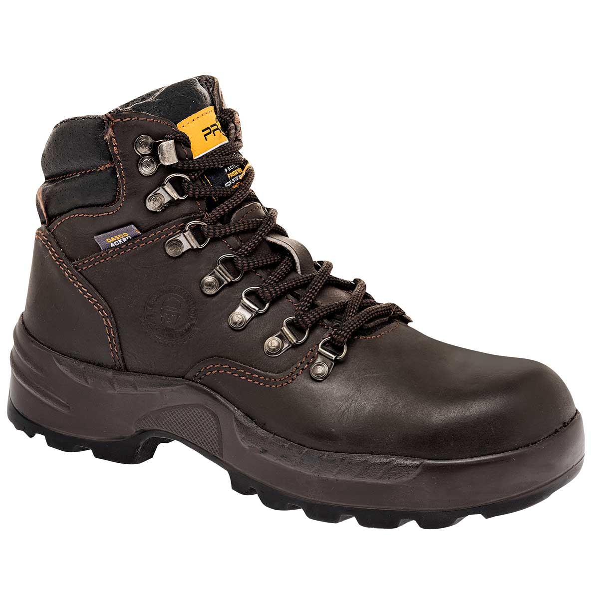 Botas industriales Exterior Piel Color Café Para Hombre De Cliff