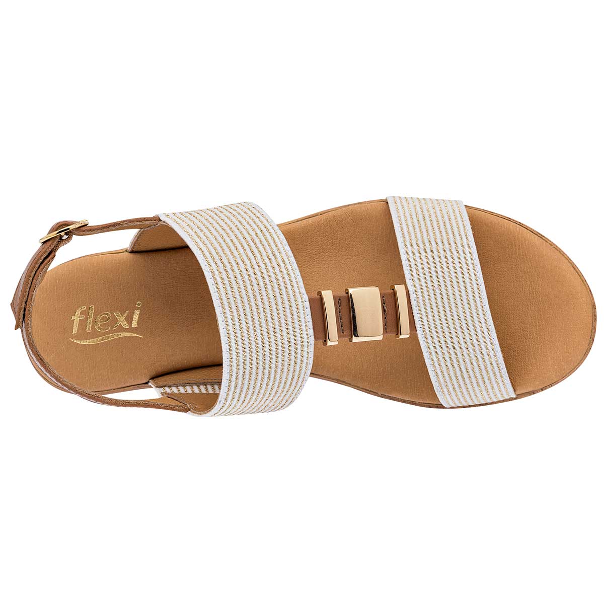 Sandalias Exterior Textil Color Blanco Para Mujer De Flexi