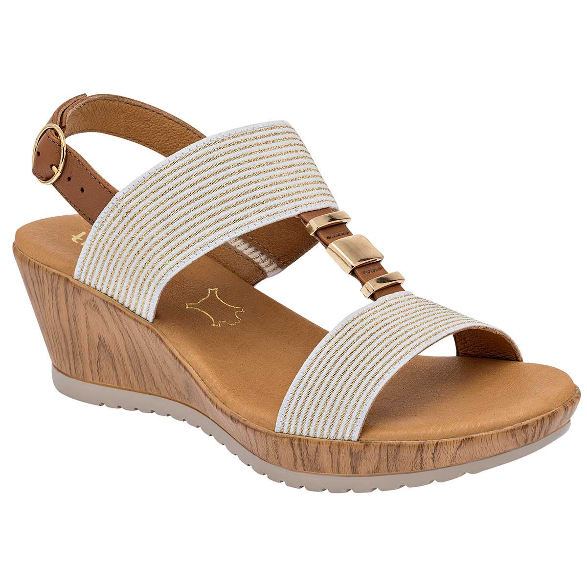 Sandalias Exterior Textil Color Blanco Para Mujer De Flexi