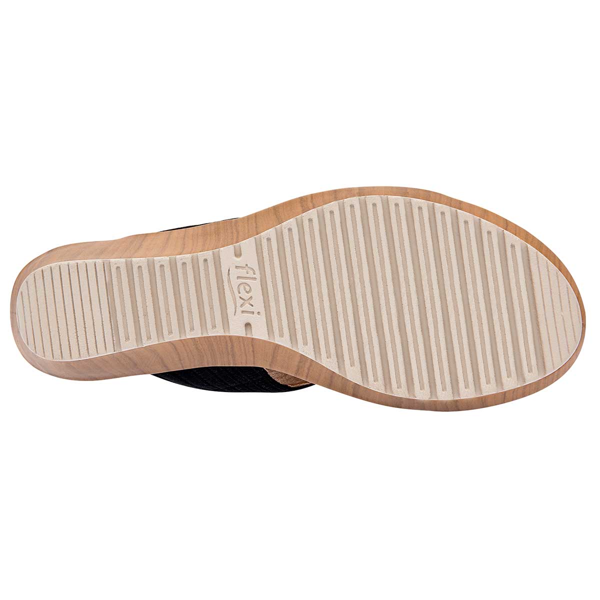 Sandalias Exterior Textil Color Negro Para Mujer De Flexi