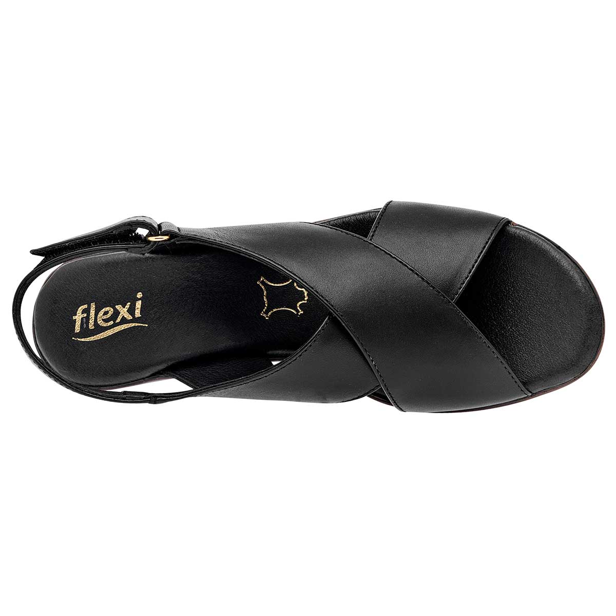 Sandalias Exterior Piel Color Negro Para Mujer De Flexi