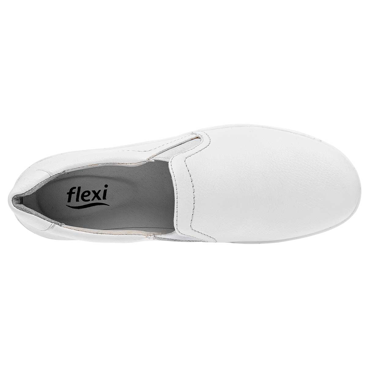 Zapatos confort y diabético Exterior Sintético Color Blanco Para Mujer De Flexi