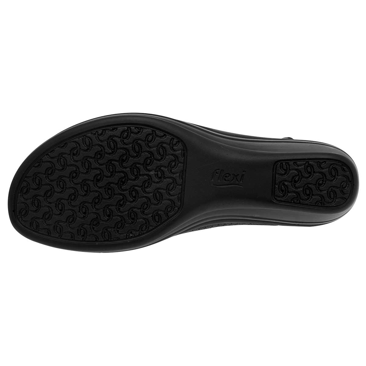 Confort y diabético Exterior Piel Color Negro Para Mujer De Flexi