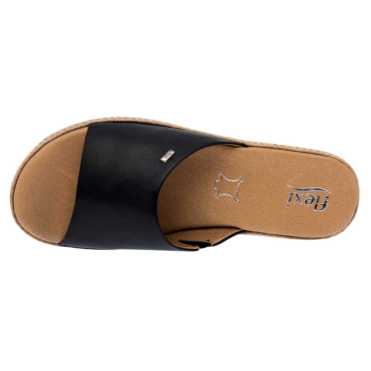 Sandalias Exterior Piel Color Negro Para Mujer De Flexi