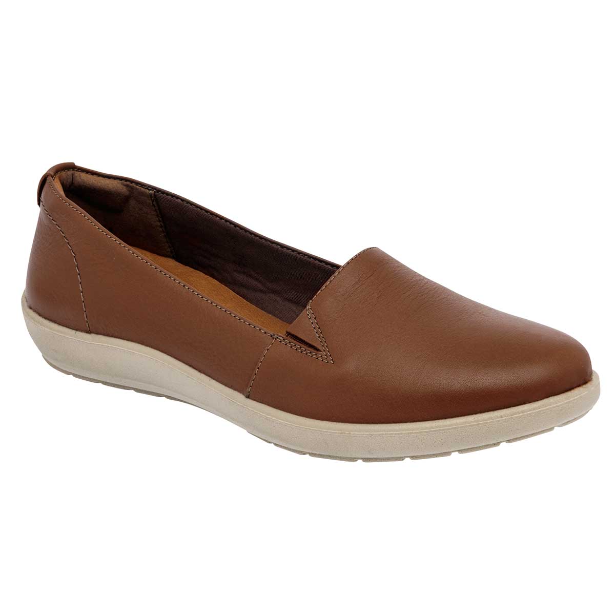 Confort Exterior Piel Color Camel Para Mujer De Flexi