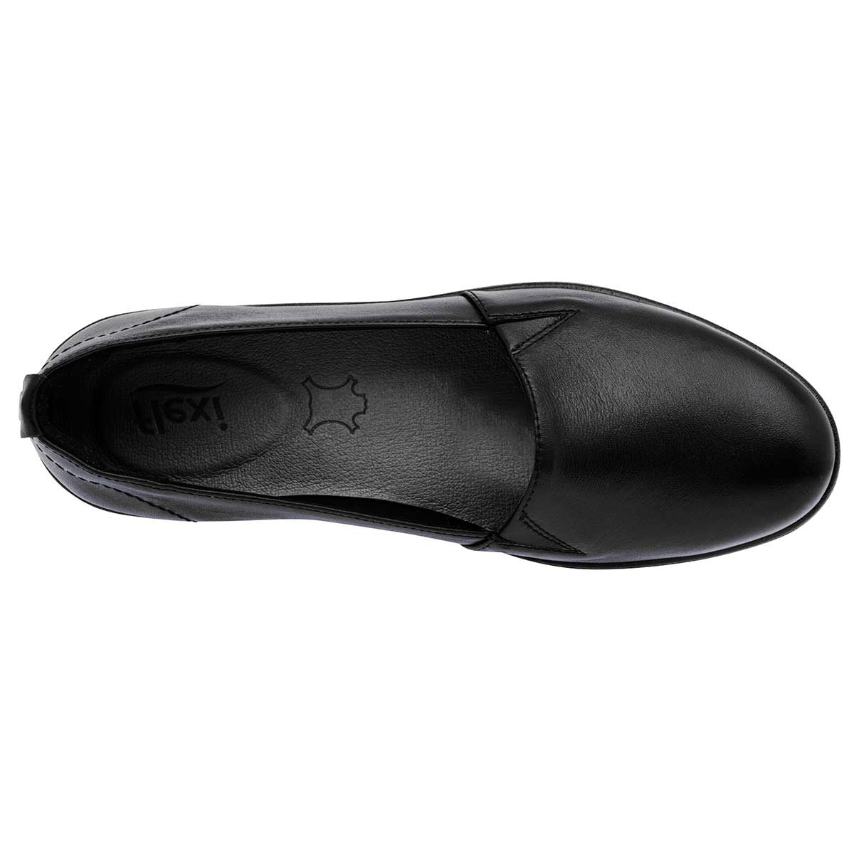 Confort Exterior Piel Color Negro Para Mujer De Flexi