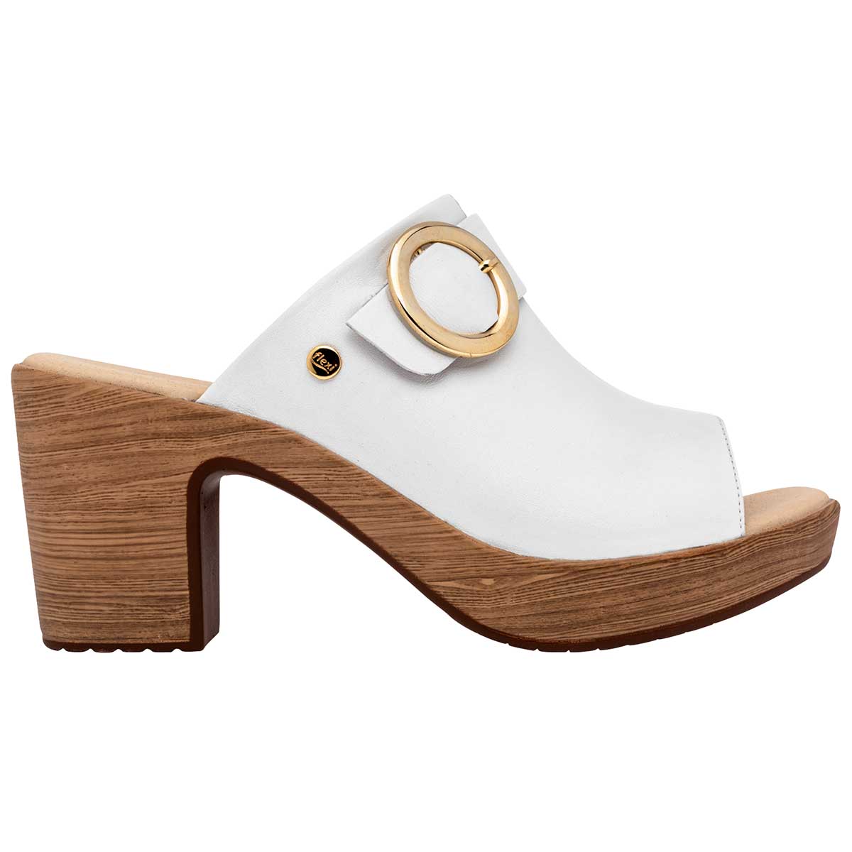 Tacones Exterior Piel Color Blanco Para Mujer De Flexi