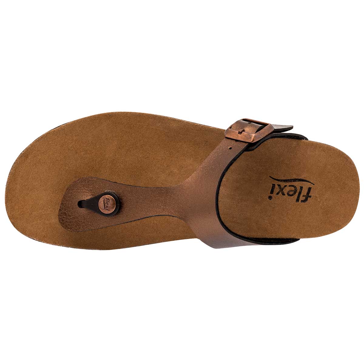 Sandalias Exterior Piel sintética Color Café Para Mujer De Flexi