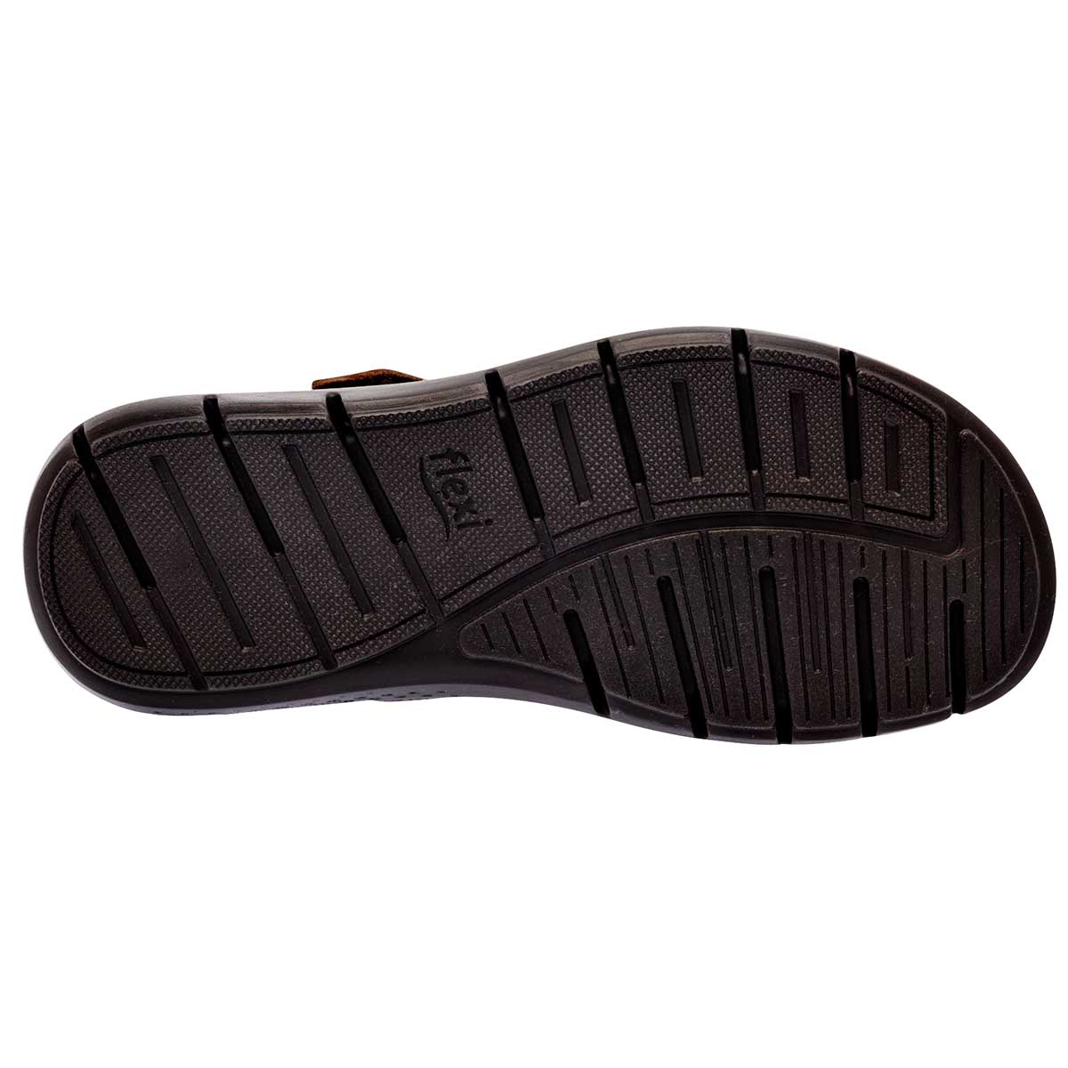 Sandalias Exterior Piel Color Café Para Hombre De Flexi