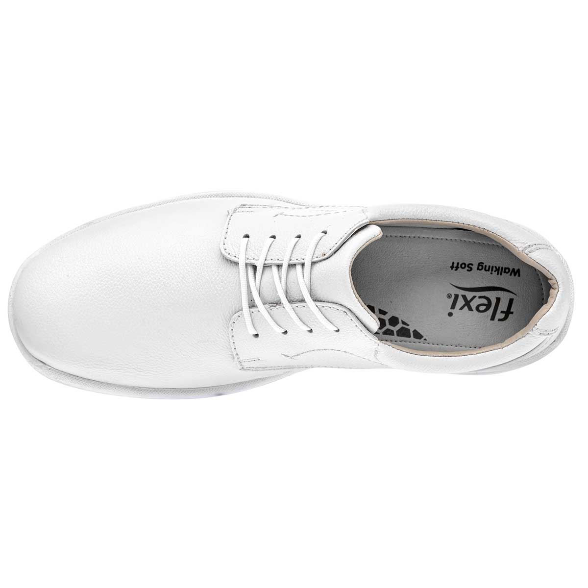 Zapatos confort y diabetico Exterior Piel Color Blanco Para Hombre De Flexi