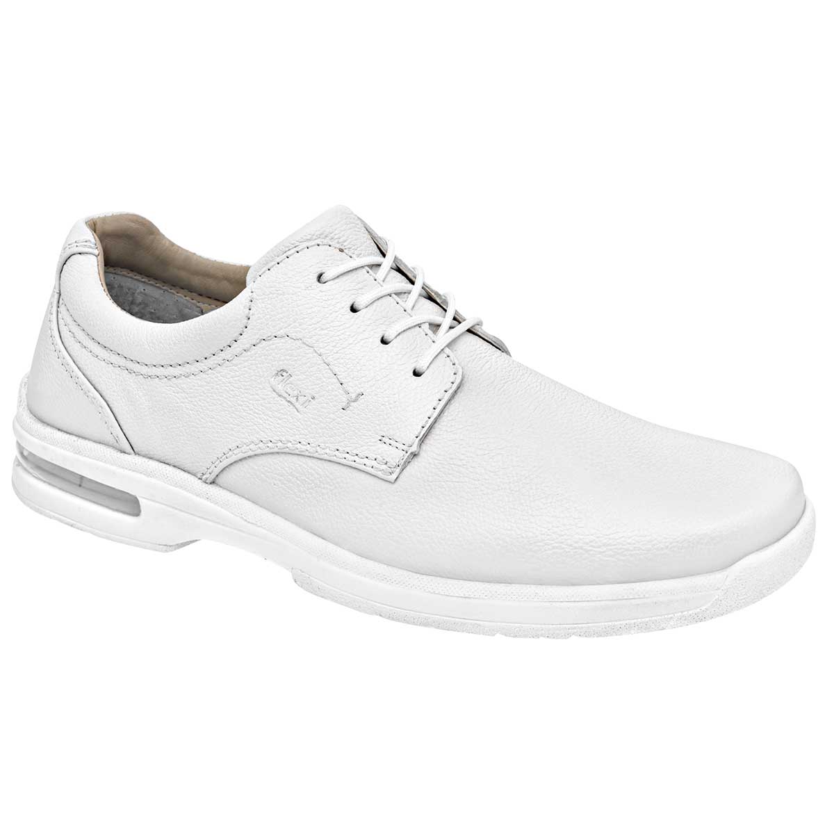 Zapatos confort y diabetico Exterior Piel Color Blanco Para Hombre De Flexi