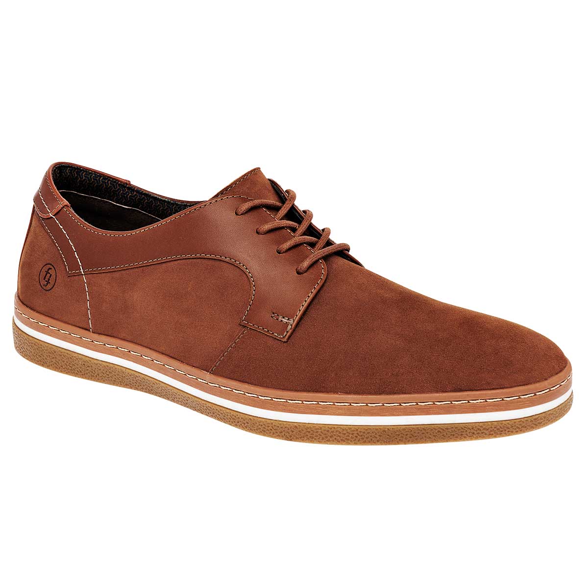 Oxfords Exterior Piel Color Camel Para Hombre De Flexi